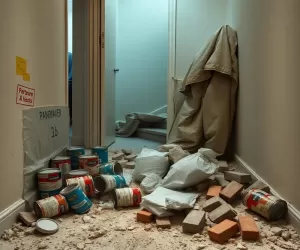 Remont mieszkania a bałagan na klatce schodowej